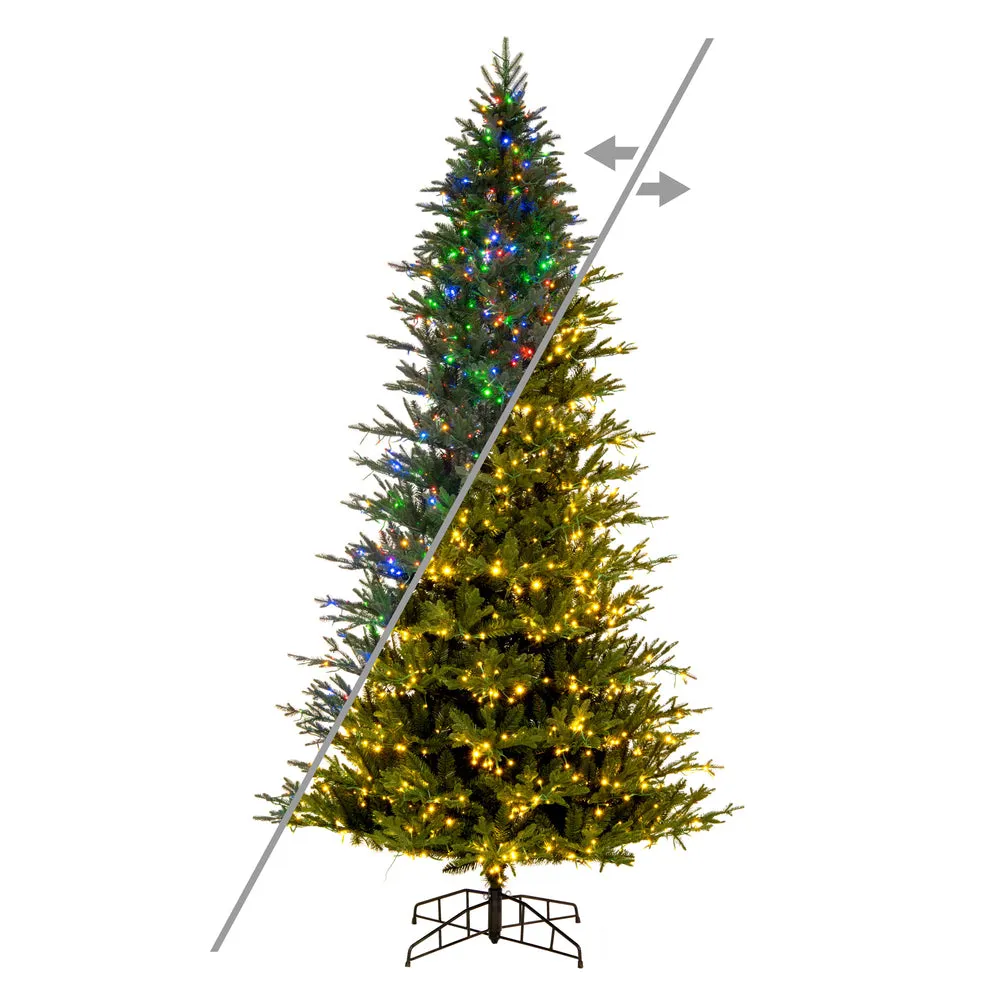 3' x 28" Kamas Fraser Fir Artificial Xmas Tree 3mm LED Color Changing Lights