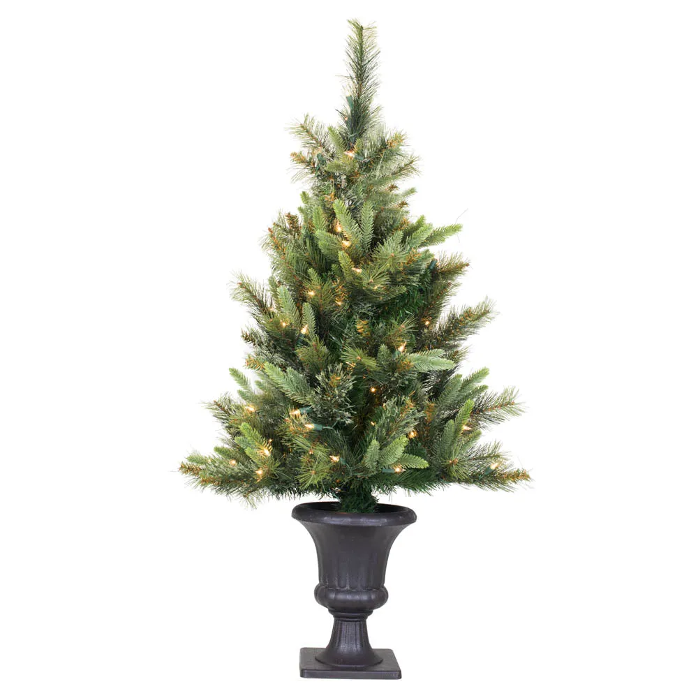 3.5' Cashmere Pine Artificial Christmas Tree Warm White Dura-Lit LED Lights