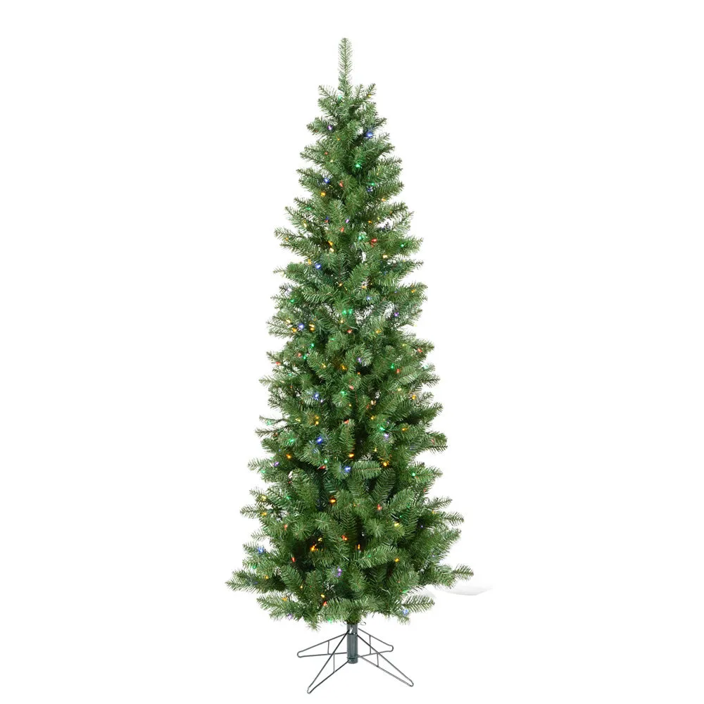 5.5'  Pine Artificial Christmas Tree, Colored LED Dura-lit Lights