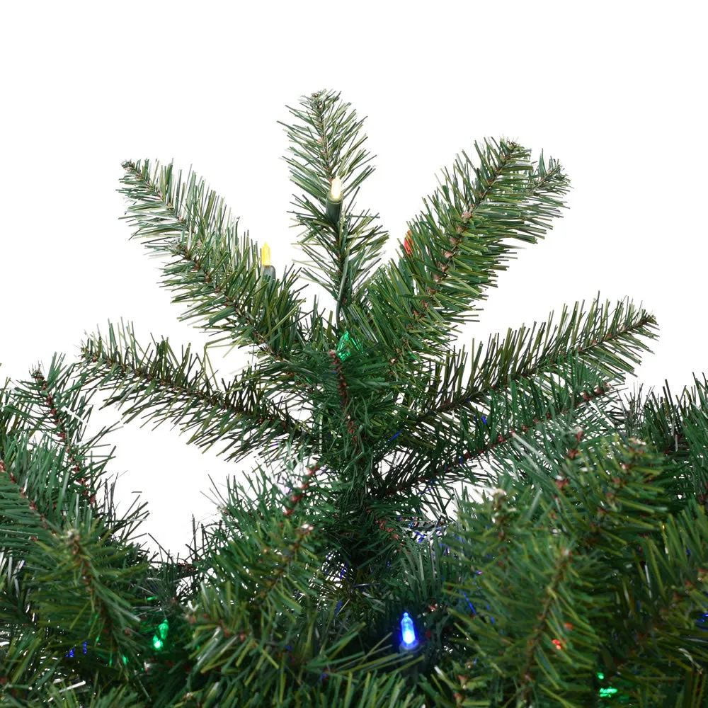 5.5'  Pine Artificial Christmas Tree, Colored LED Dura-lit Lights