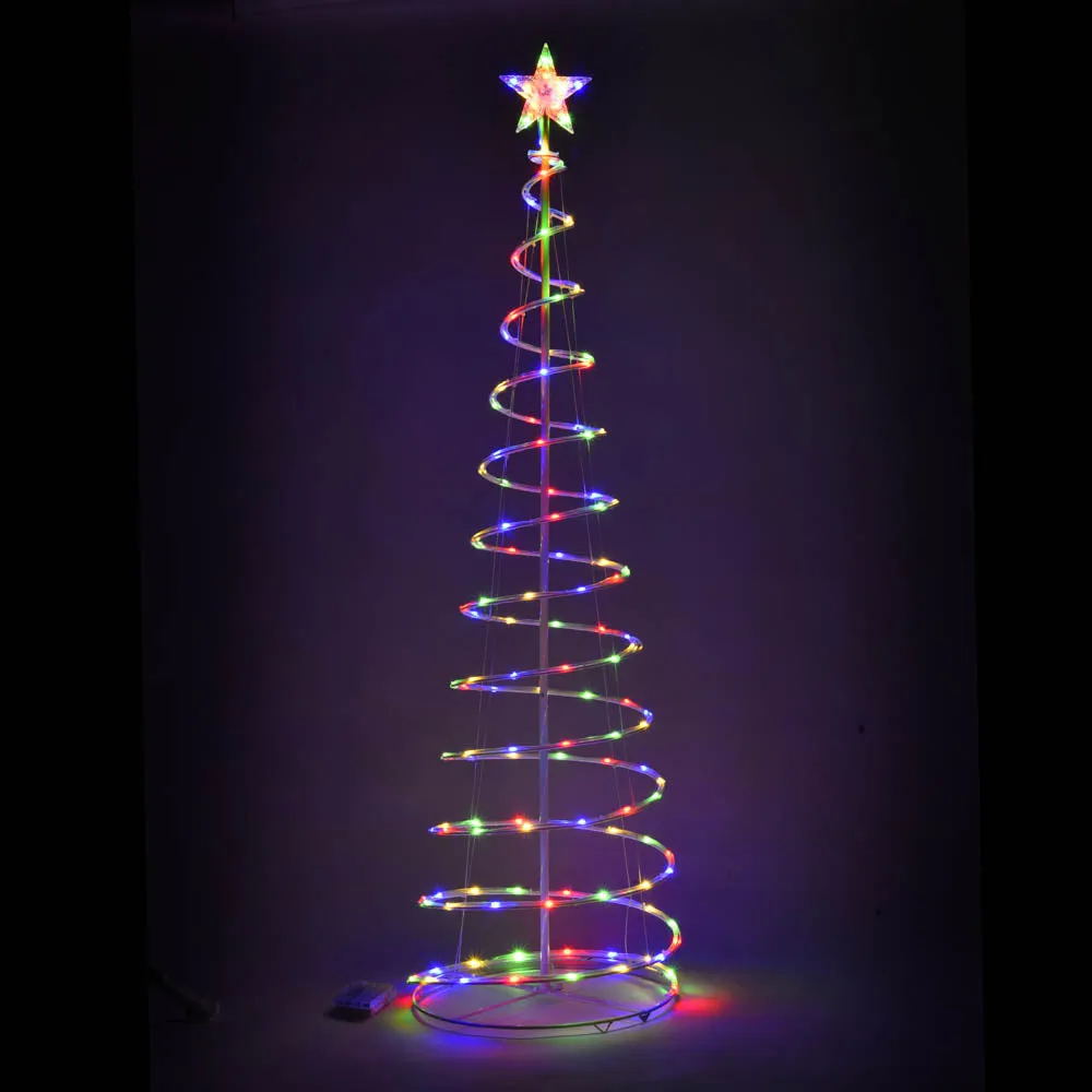 6' LED Lighted Xmas Spiral Tree