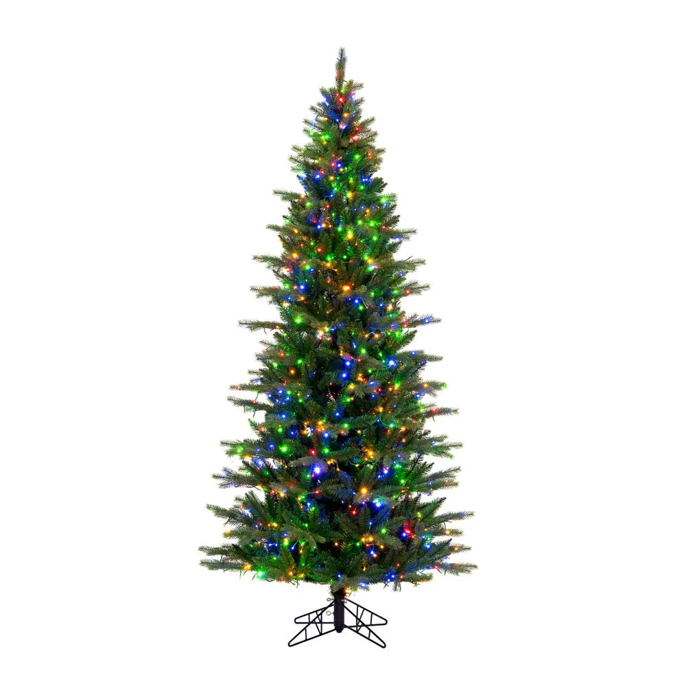 6.5' x 40" Balsam Pine Artificial Christmas Tree 3mm LED Color Changing Lights