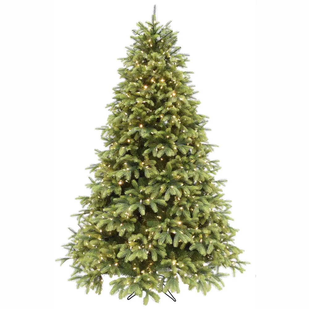 6.5' x 54" EZ Plug Artificial Xmas Tree Clear Incandescent Dura-Lit Mini Lights