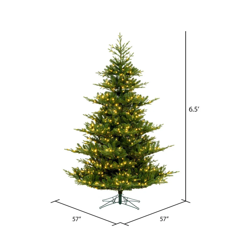 6.5' x 57" Hudson Fraser Fir Artificial Christmas Tree with Warm White LED.