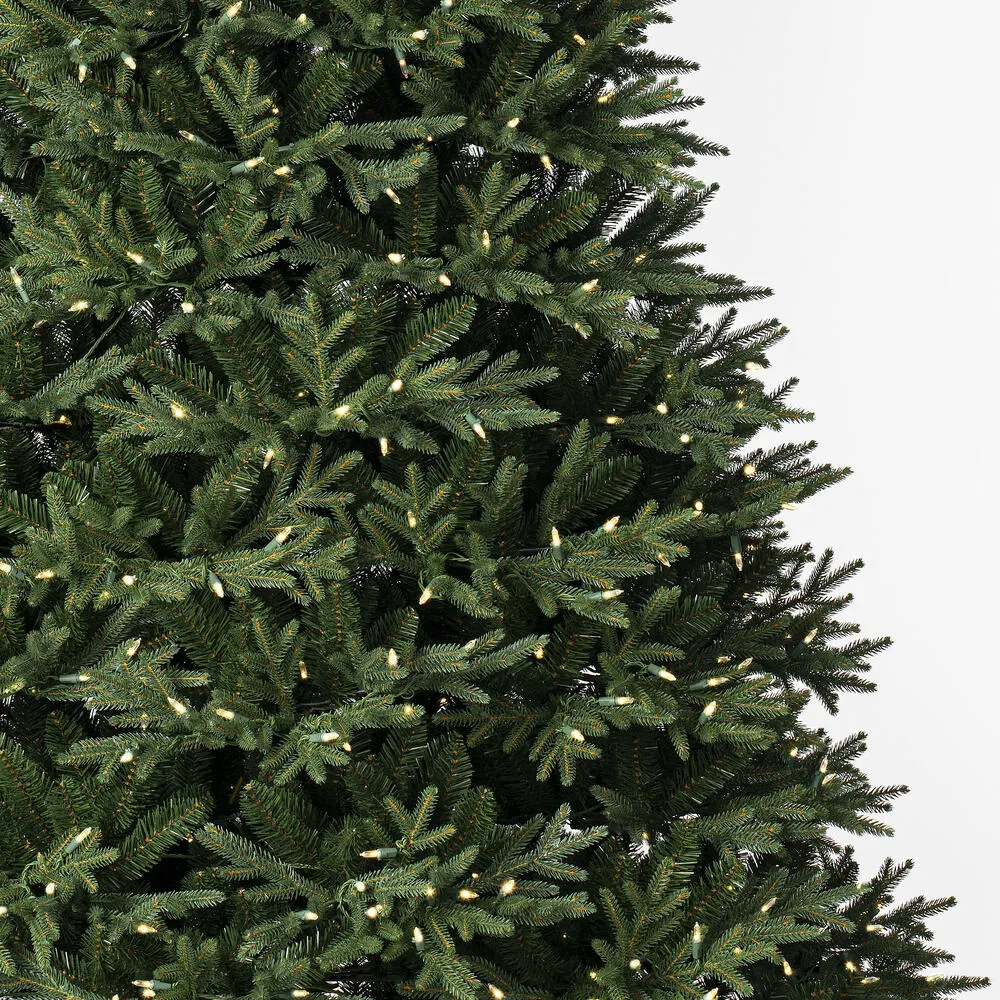 6.5'x52" Tiffany Fraser Fir Artificial Xmas Tree with LED Color Changing Lights