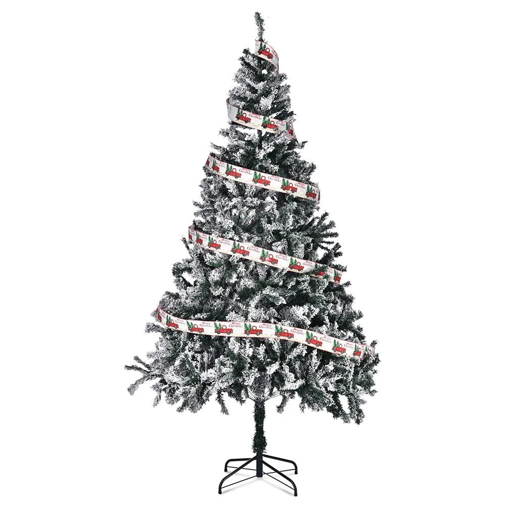 7.5 ft Snow Christmas Tree White Flocked