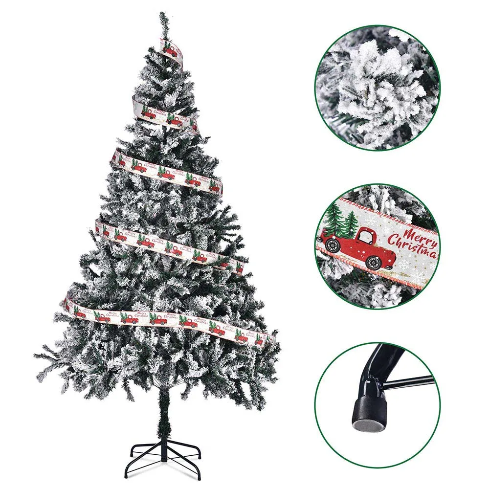 7.5 ft Snow Christmas Tree White Flocked