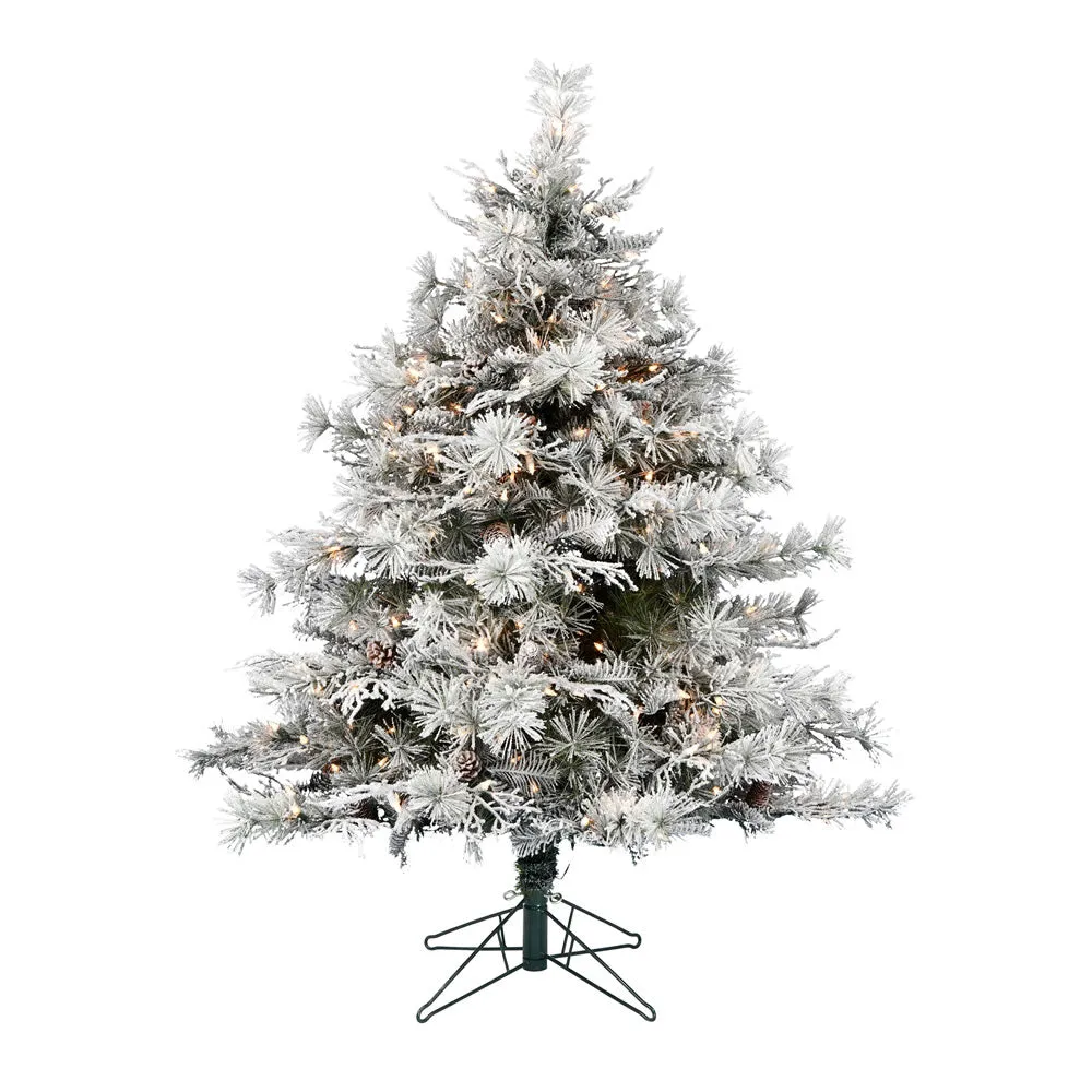 7.5' x 65" Instant Connect Artificial Xmas Tree Clear Dura-Lit Mini Lights