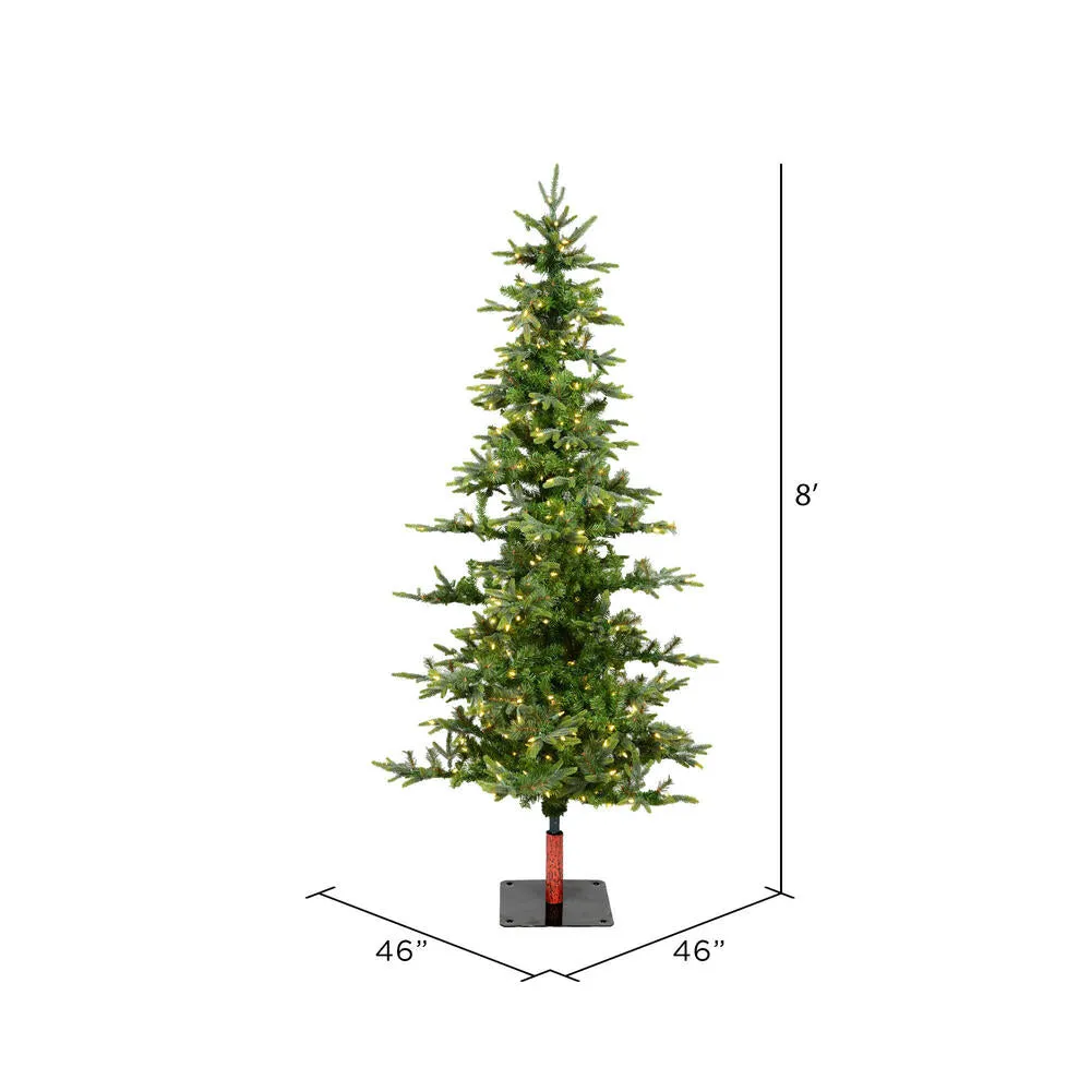 8' Shawnee Fir Artificial Christmas Tree, Warm White LED Dura-lit Lights