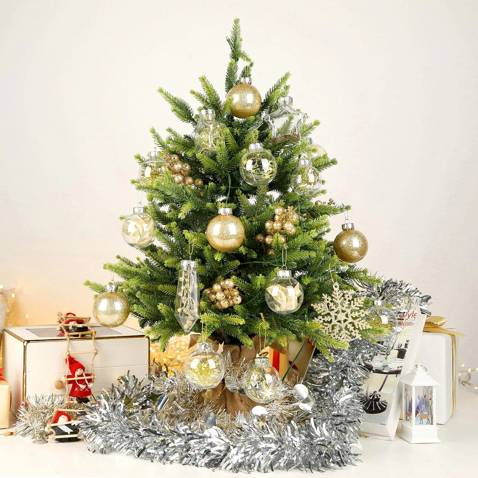 86PCS Glod Christmas Balls Ornaments Set