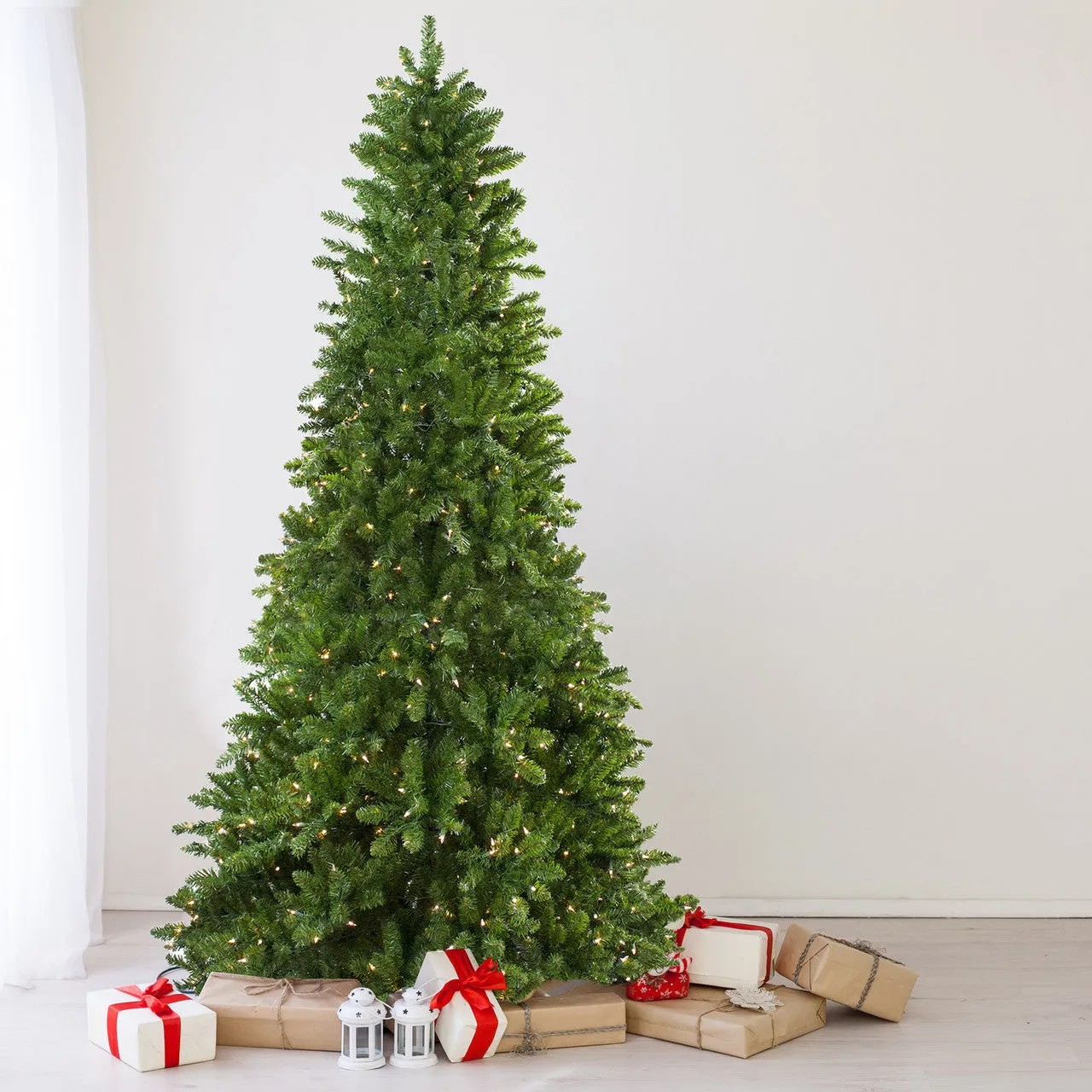 9' Pre-Lit Slim Eastern Pine Artificial Christmas Tree - Clear Lights