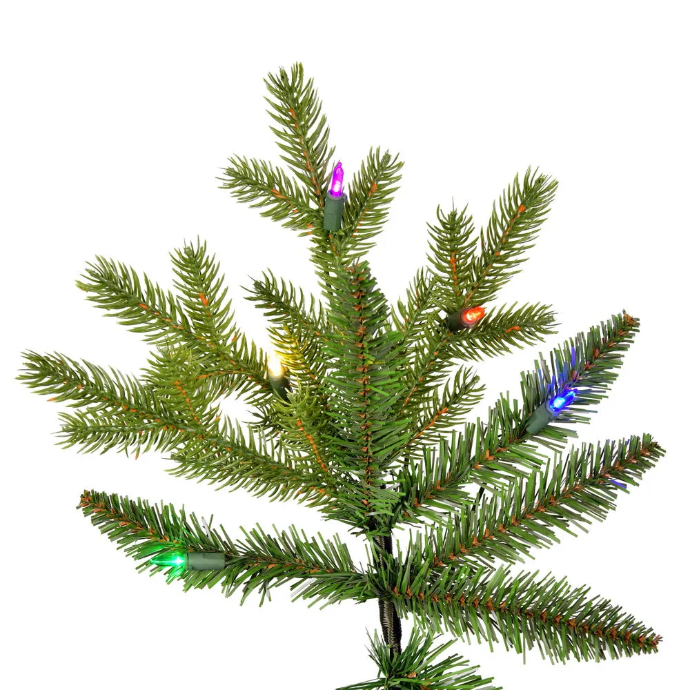 9' x 60" Porthill Pine Artificial Christmas Tree Multi-colored Dura-lit LED