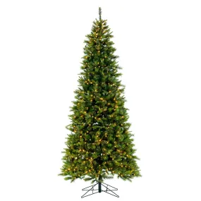 9.5' Cashmere Slim Artificial Christmas Tree Warm White Dura-Lit® LED Lights