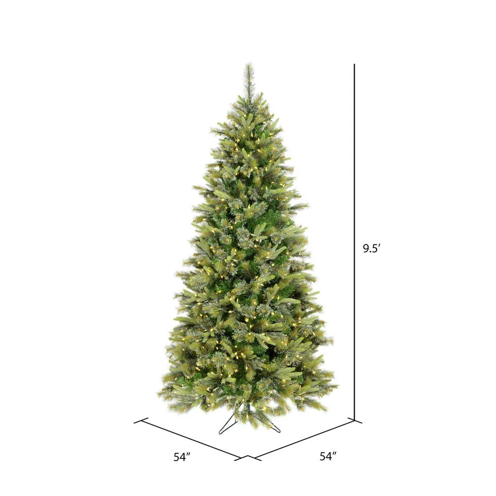 9.5' Cashmere Slim Artificial Christmas Tree Warm White Dura-Lit® LED Lights