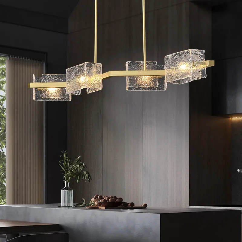 Aria | minimalist Luxurious Brass Chandelier Modern Glass Pendant Light Light Pendant