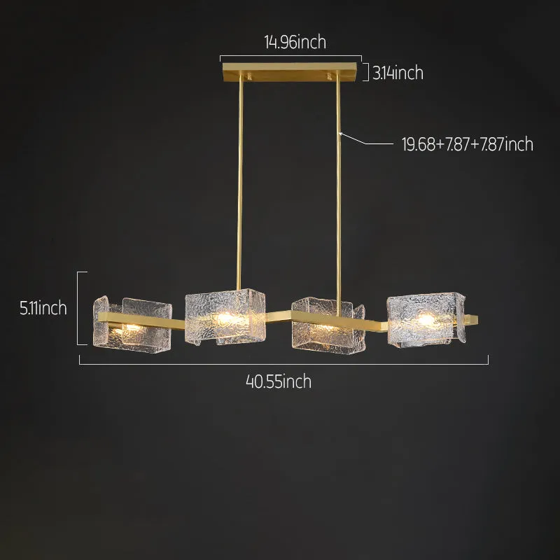 Aria | minimalist Luxurious Brass Chandelier Modern Glass Pendant Light Light Pendant