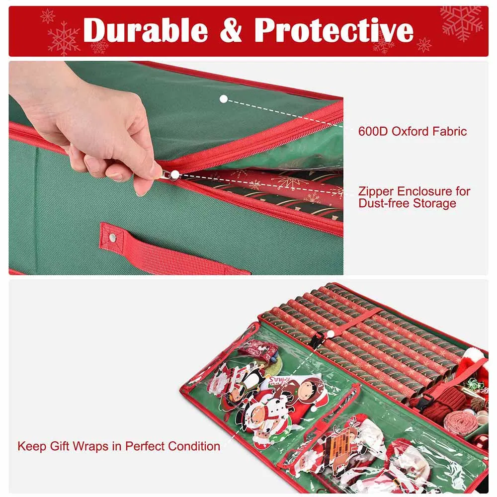 Christmas Gift Wrap Storage Bag 41"x13"x5" Oxford