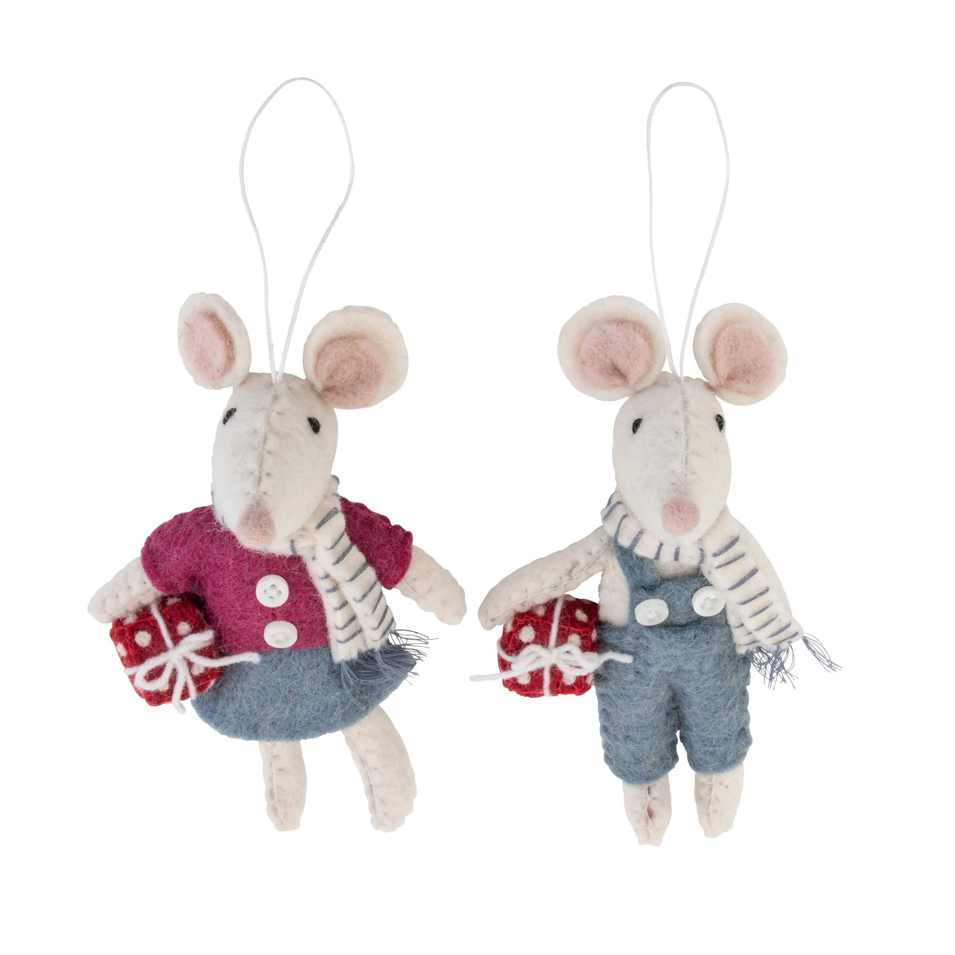 Christmas mice with gifts