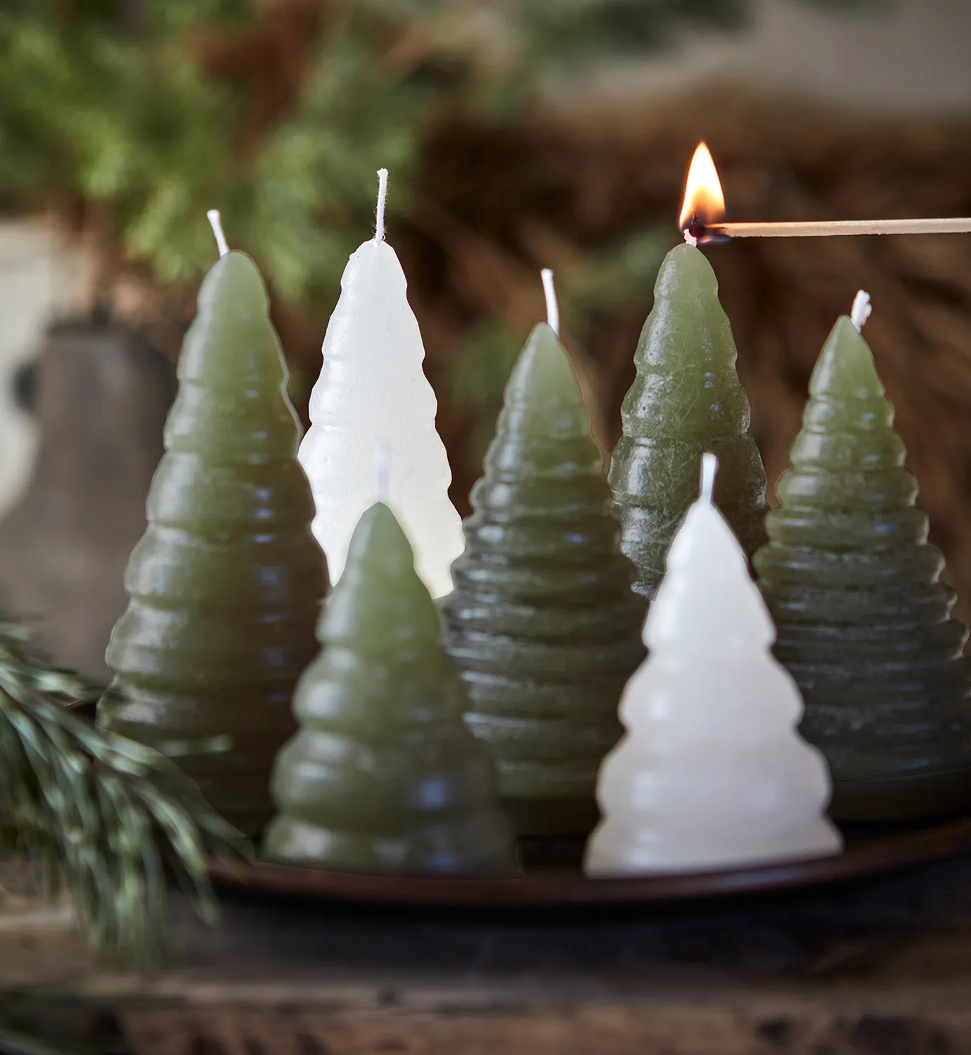 Christmas Tree Candle - Ivory