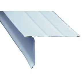 Drip Edge, Hemmed, White Aluminum, 2-5/16 x 1-7/16-In. x 10-Ft.