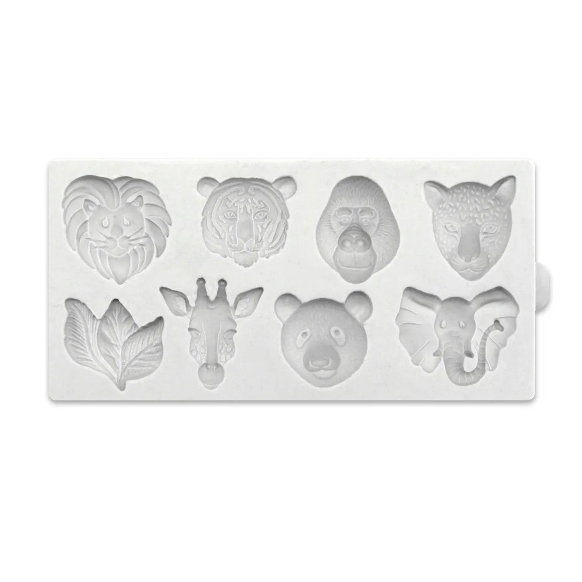 Jungle Animal Heads Silicone Mould