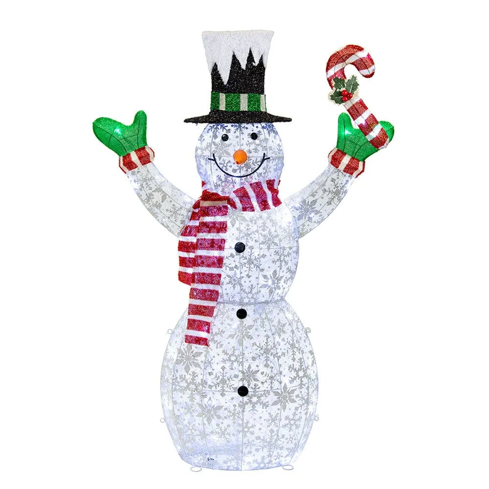 LED Twinkling Mesh Snowman (123cm)