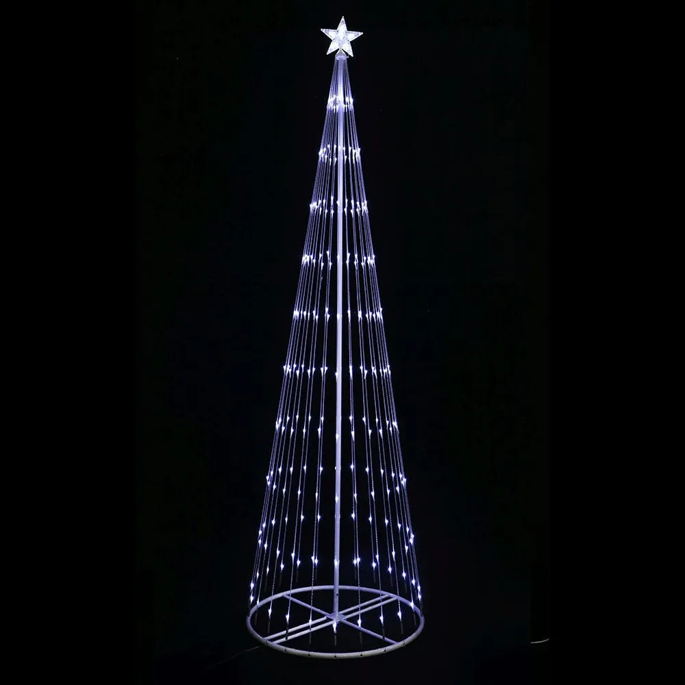 LED White Digital Flashing Strands Tree (2.4m)