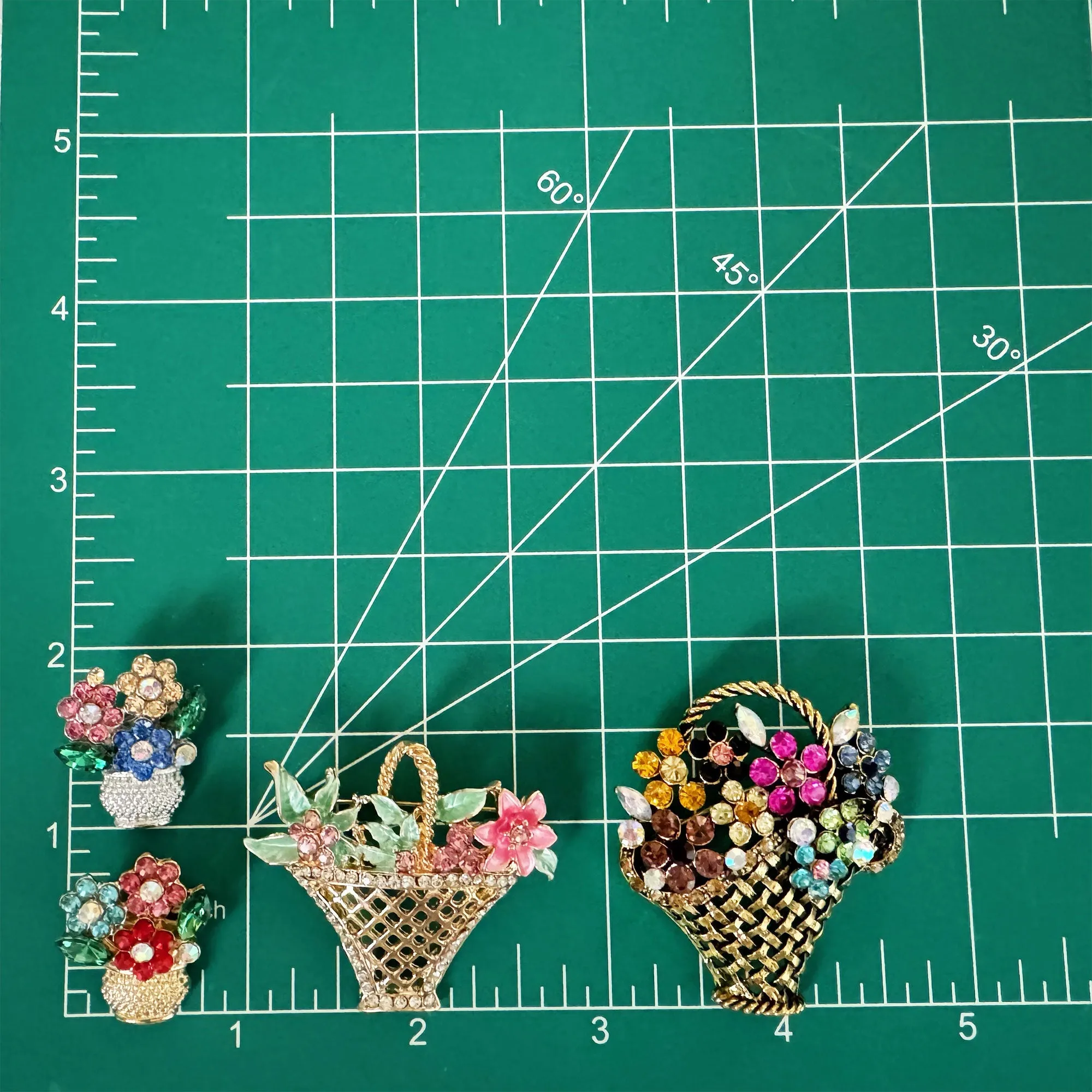 Little Flower Baskets -  Pendants-(Pins)