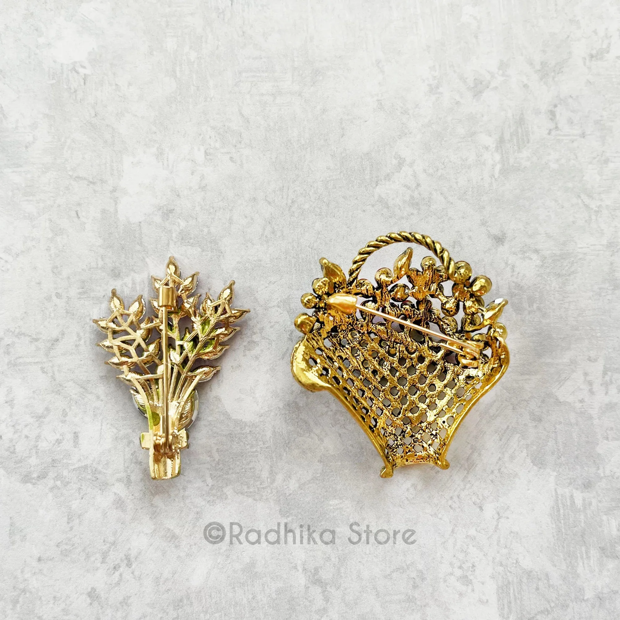 Little Flower Baskets -  Pendants-(Pins)