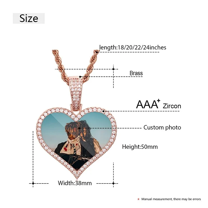 Personalized Heart Photo Necklace- Heart Pendant Necklace- Exclusive Gifts For 11 Year Old Boys