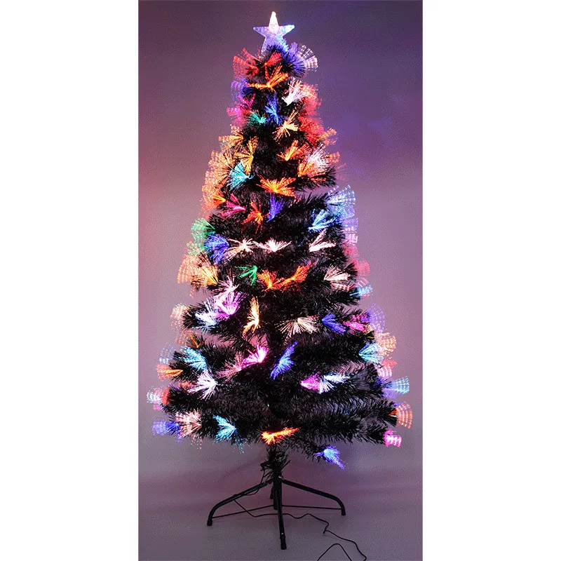 Snowy White Tipped Christmas Tree Pre-Lit Fibre Optic Flashing Lights