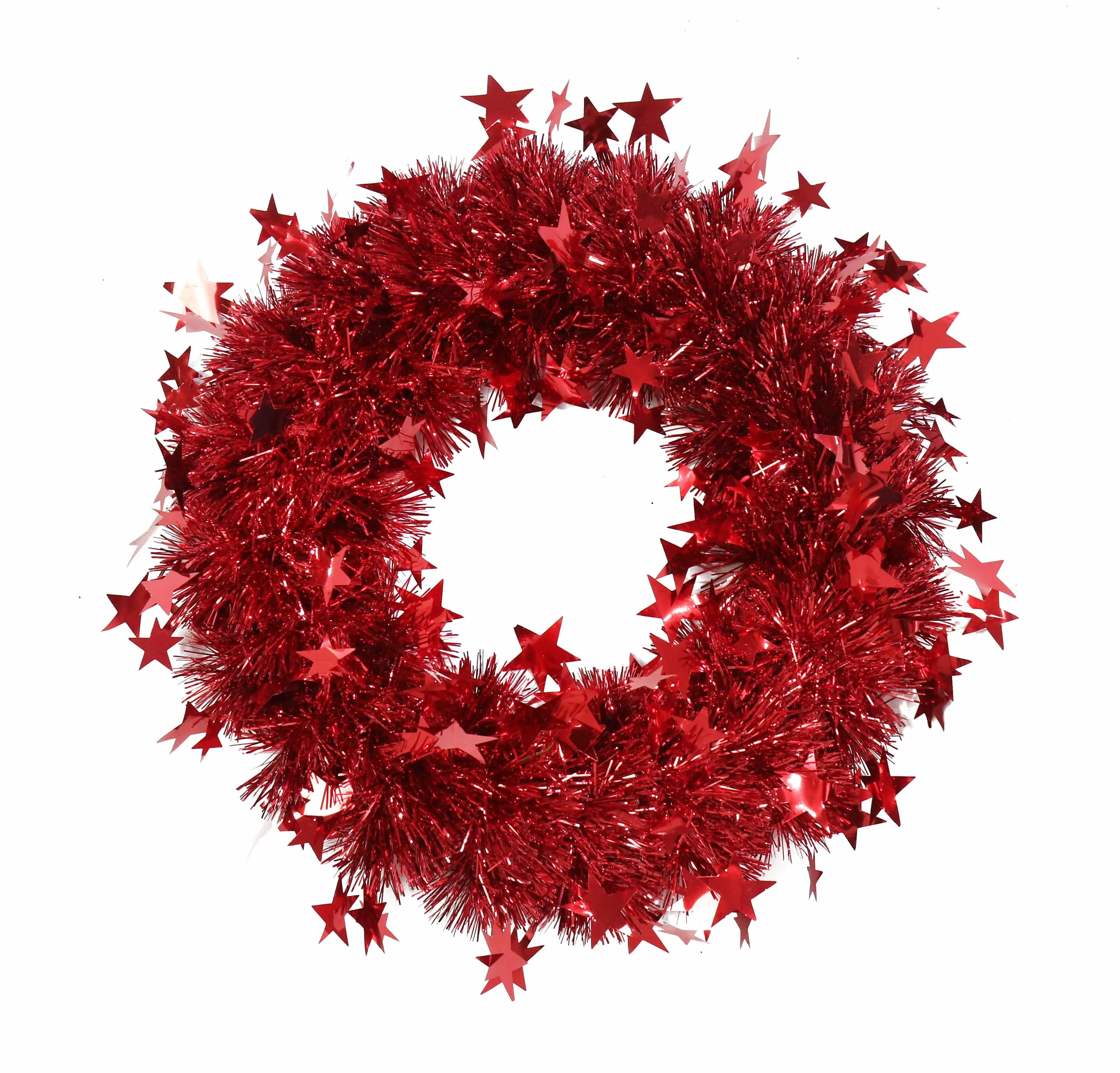 Tinsel Starry Wreath Asst (28cm)